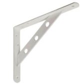 Кронштейн усиленный 200х250 белый, для полок, до 50кг на пару