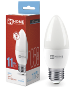 Лампа Светодиодная LED-СВЕЧА-VC 11Вт 230В Е27 6500К 1050Лм IN HOME 4690612024868 