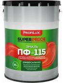 Эмаль ПФ-115 универсальная алкидная Profilux Superprice полуматовая жёлтая 20 кг