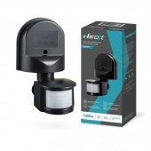 Датчик движения инфракрасный ДД 08Ч 1200Вт 180° 12м IP44 чёрный NEOX 4690612053332 