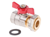 Кран шаровый AV Engineering с накидной гайкой 3/4" PN40 - - -