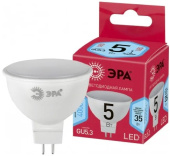Лампа светодиодная GU5.3 5(35)W ЭРА ECO LED MR16-5W-840-GU5.3 220В 840 дневной свет  Б0019061 