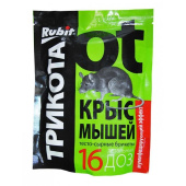 Средство от крыс и мышей "Трикота" тесто (сырные брикеты) 350г. "RUBIT"