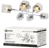 Люстра AURA TESO-WH 6хЕ27 белая IN HOME 4690612063584 