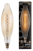 Лампа LED Gauss Vintage Filament Flexible BT120 8W E27 120*420mm Amber 620lm 2400K 156802008 - - -ра Лампа LED Gauss Vintage Filament Flexible BT120 8W E27 120*420mm Amber 620lm 2400K 156802008 - - -ра