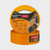 Лента малярная 48мм х 25м Decor оранжевая для наружных работ 791-4825