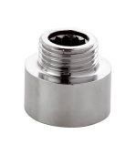Переходник латунный 3/4"гайка х1/2"штуцер (20х15мм) хром 506  REMER