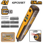 Отвертка аккумуляторная INGCO CSDLI0406 4В, 5Нм, 1/4"
