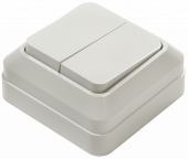 Выключатель BOLLETO 2кл, о/у, 7023, IP20, IN HOME 4680005959761 
