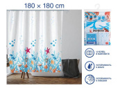 Штора для ванной PERFECTO LINEA 180х180см подводный мир  36-118009  