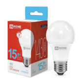 Лампа светодиодная LED-A60-VC груша 15W Е-27 6500К холодный свет, 1430Lm IN HOME 4690612020280 