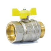 Кран шаровый LD 1/2" (Ду15) г/ш бабочка (для газа) Pride