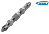 Бита двухсторонняя, PH2-PH2х45мм, сталь S2, Gross 11209
