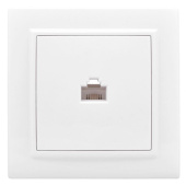 Розетка компьютерная 1-м СП Минск RJ45 бел. Basic EKF ERK01-035-10 