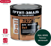 Грунт-эмаль по ржавчине Dali 0,75л Зеленый мох RAL 6005 