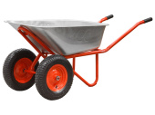 Тачка 130л садовая ECO WB351-2  350кг  2 пневмоколеса 4.0-8 
