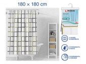 Штора для ванной PERFECTO LINEA 180х180см графика  36-118103  