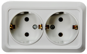 Розетка BOLLETO 2м О/У, С/З, IP20, 7128, IN HOME 4680005959839 