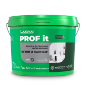 Краска Лакра для Кухни и Ванные 3 кг латексная интерьерная Profit IT Белая База А 