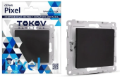 Выключатель TOKOV Pixel 1кл С/У, 10А, IP20 проходной, карбон TKE-PX-P1-C14 