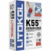 Клей для плитки Литокол Litoplus K55 25 кг Белый для мозайки Класс С2TE