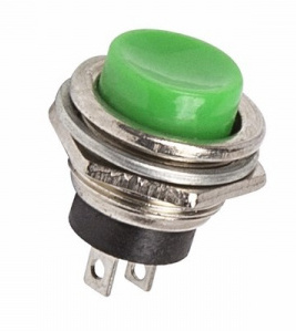  Выключатель кнопка REXANT 36-3353 (ON)-OFF 250V 2А (2с) Ø16.2 зеленая  