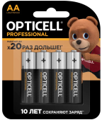 Батарейки OPTICELL Professional LR06 (AA) щелочная/алкалиновая (блист. 4шт) 5052001 