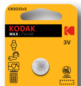 Батарейка  3V CR-2032 дисковая "Kodak" MAX литиевая 
