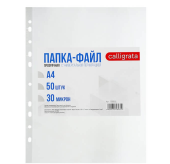 Файл-вкладыш А4, 30 мкм Calligrata, глянцевый, упаковка 25шт  3258534
