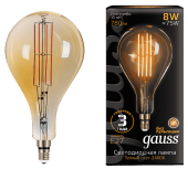  LED Gauss Vintage Filament A160 8W E27 160*300mm Amber 780lm 2400K 149802008 