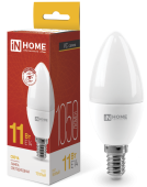 Лампа Светодиодная LED-СВЕЧА-VC 11Вт 230В Е14 3000К 1050Лм IN HOME 4690612020464 