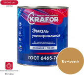 Эмаль Krafor ПФ-115 2,7кг Бежевая 25 966
