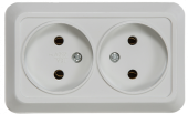 Розетка BOLLETO 2м О/У, Б/З, IP20, 7102, IN HOME 4680005959822 