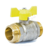 Кран шаровый LD 1/2" (Ду15) ш/ш бабочка (для газа) Pride - - -