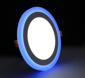 Панель светодиодная "Max Light" LPR 9(6+3)Вт, 4200K +синий, 145/105мм, алюминий, белый 