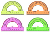 Транспортир 180° 10см NEON Cristal 619419