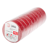 Изолента ПВХ ЭРА 15мм*10м красная 