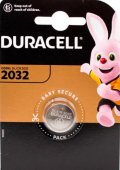 Батарейка  3V CR-2032  дисковая Duracell, литиевая (цена за 1шт) Б0037273 