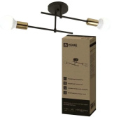 Люстра LOFT EASY-BLT 2хЕ27 чёрная, латунь IN HOME 4690612064130 