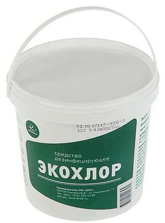 Средство дезинфецирующее "Экохлор" 1кг, 300 таблеток по 3,4г  3006249