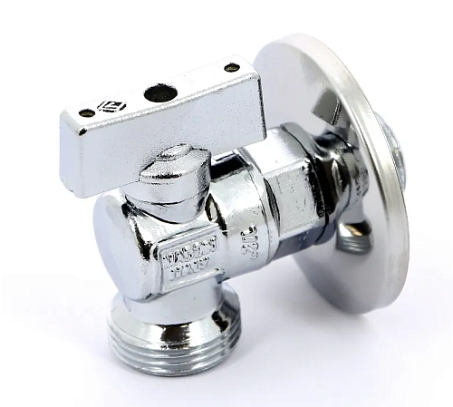 Кран шаровый для стиральной машины Bugatti 1/2-3/4" угловой 884