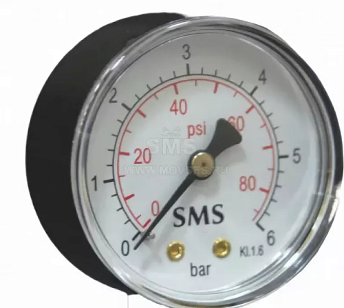 Манометр 335 1/4" 10bar (горизонтальный) 