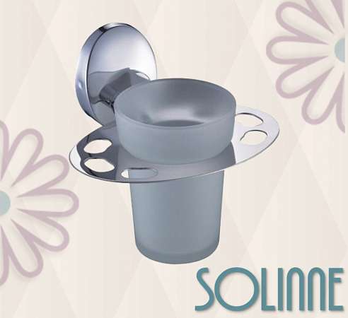 Подстаканник "Solinne" одинарный 16121 хром 90х130х96  2546.142