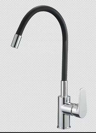 Смеситель ZEGOR для кухни EDN4-F183KB гибкий излив черный