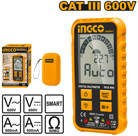 Мультиметр цифровой INGCO  DM6001