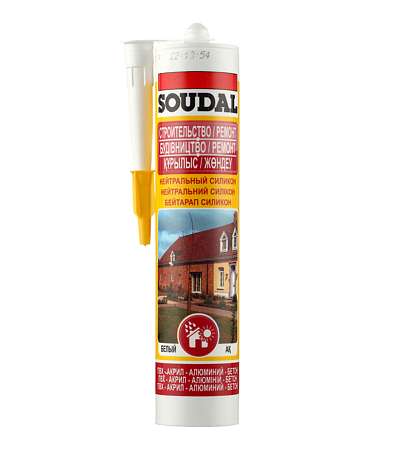 Герметик Soudal нейтральный силиконовый белый 280мл 105884