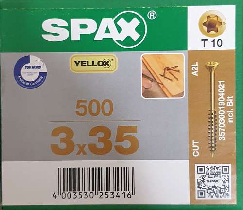  SPAX 3,0x35    ,  T10 4003530253416   1 																												
