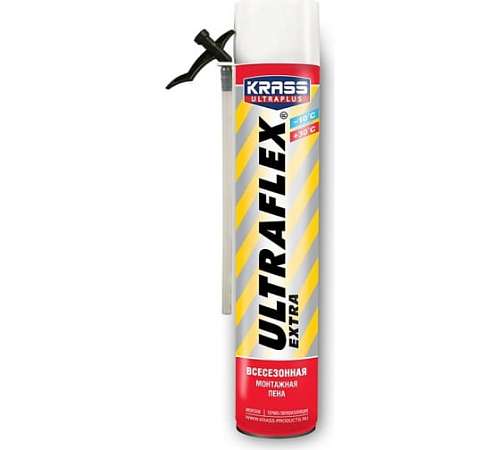 Пена монтажная KRASS Ultraflex Extra всесезонная 0,65л Бытовая
