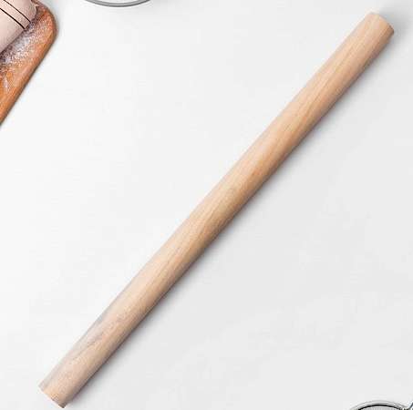 Скалка деревянная 40х3см, прямая  3943156