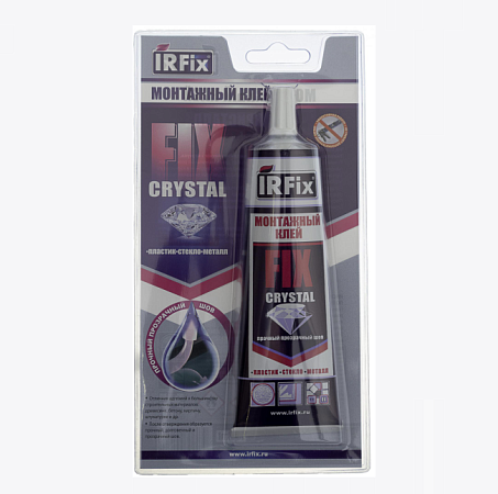 Клей монтажный IRFIX CRYSTAL FIX каучуковый бесцветный  100мл 20088